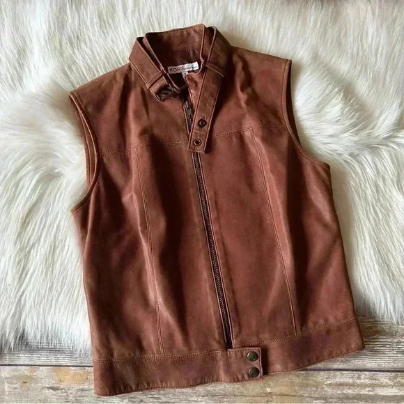 Korks Michael Kors Genuine Leather Vest - Picture 3 of 8